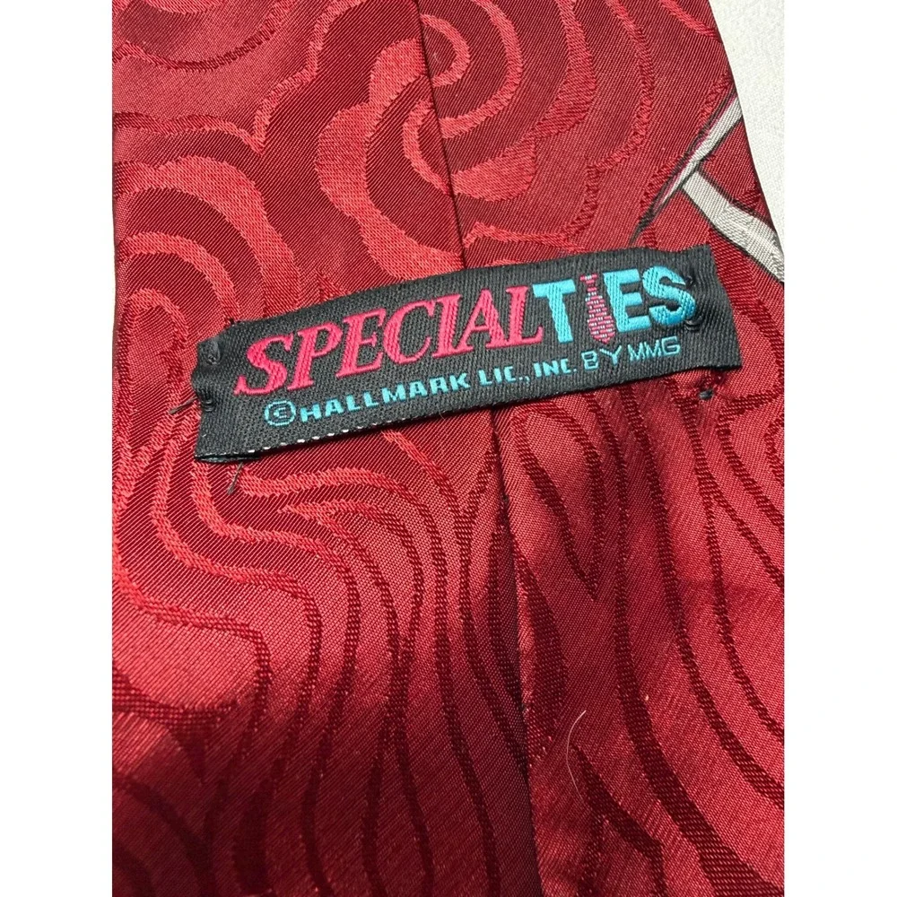 Hallmark Specialties Super Dad Cartoon Character Necktie‎ Red Polyester